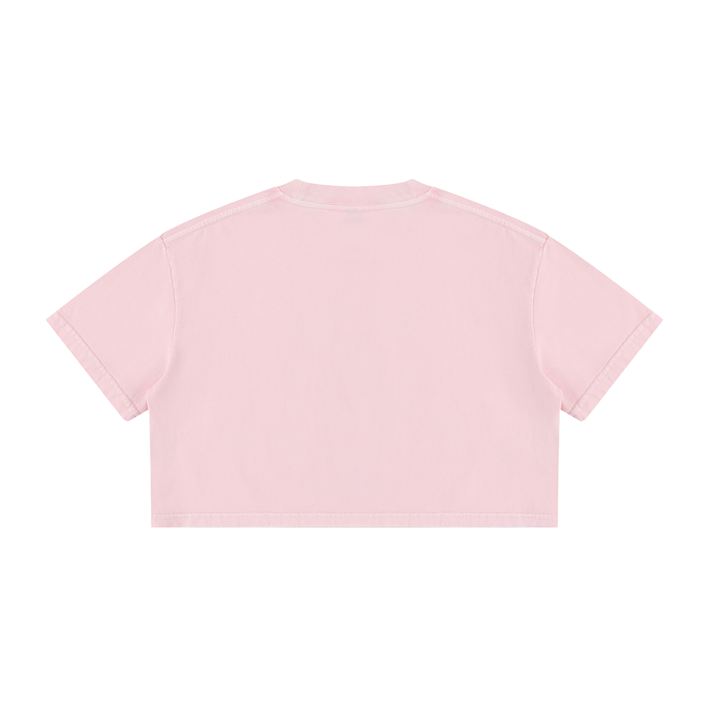 Mineral Wash Crop Logo Tee