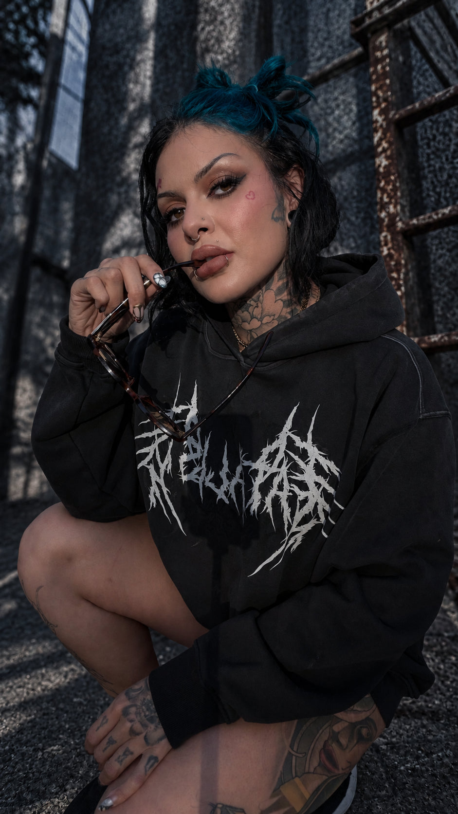 Sunfade Chrome Logo Hoodie