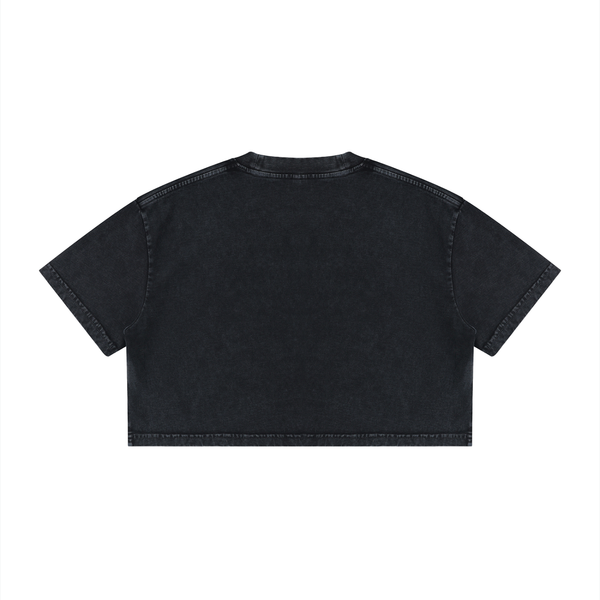 Mineral Wash Crop Logo Tee