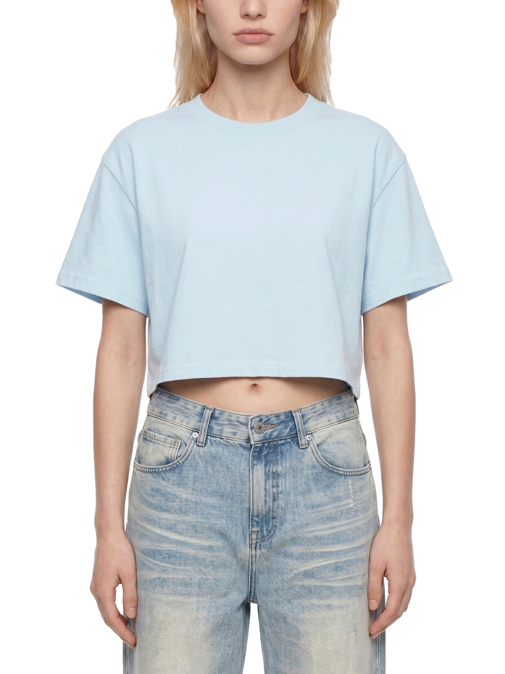 Mineral Wash Crop Logo Tee