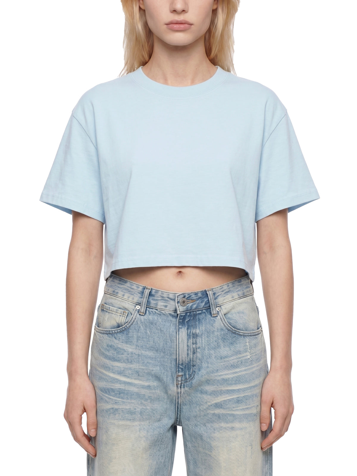 Mineral Wash Crop Logo Tee