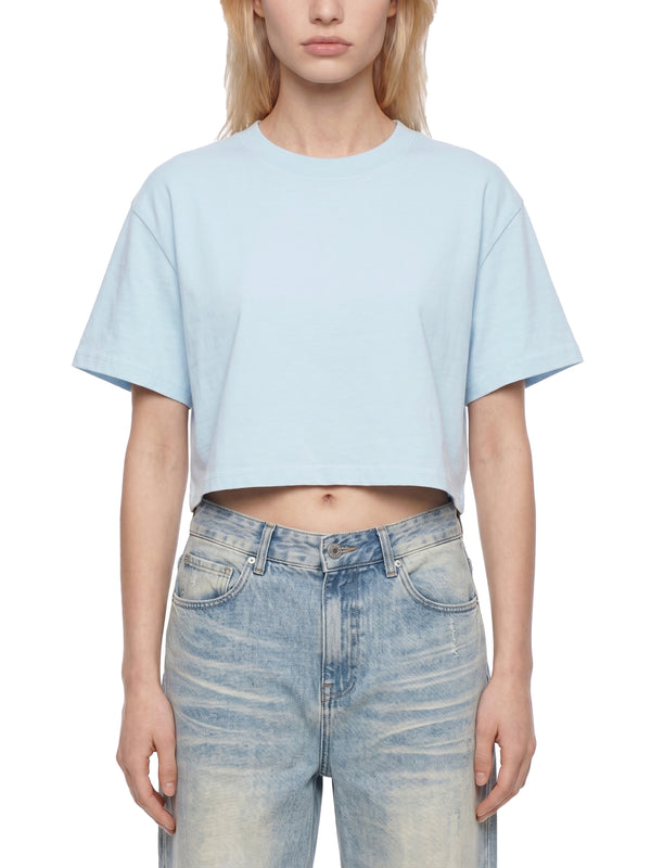 Mineral Wash Crop Logo Tee