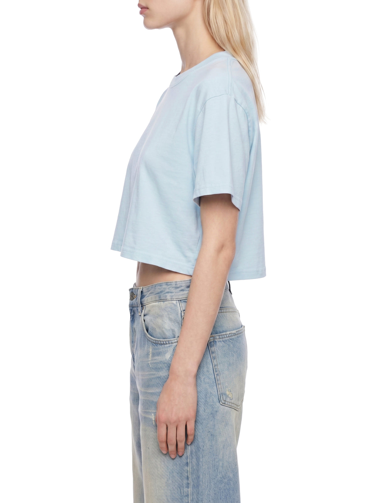 Mineral Wash Crop Logo Tee